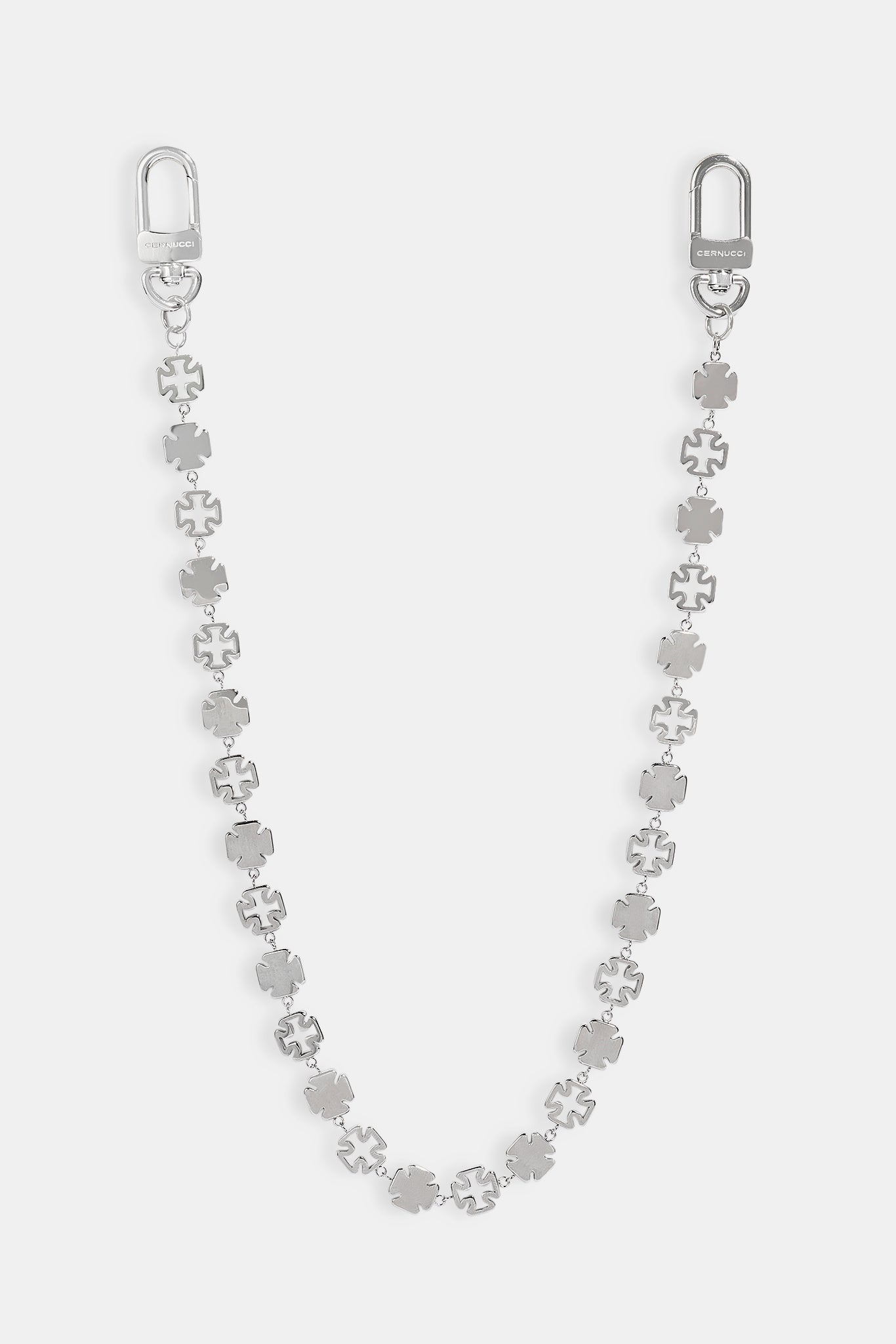 Motif Cross Outline Jean Chain - 10mm - White